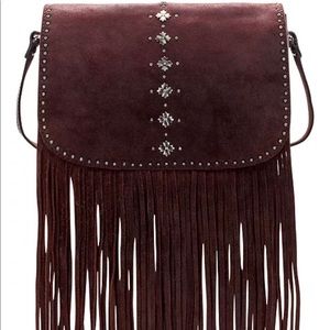 Patricia Nash Lisbon Saddle Bag in Oil Burnished Suede—Boho